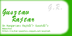 gusztav rajtar business card